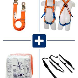 Kit Compuesto por Arnes DPA00001, Cola de Amarre DPA001100 Antitrauma y Bolso para Transporte