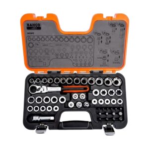 Juego De Bocallaves Pasante Torx Hembra Llave Crique Articulada 53 Piezas Bahco