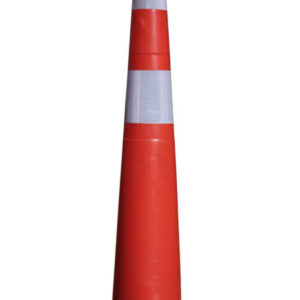 Cono 100% PE Base Goma Autopista 1100 mm Rígido 2 Bandas Reflectivas 8+16 cm 4.45kg