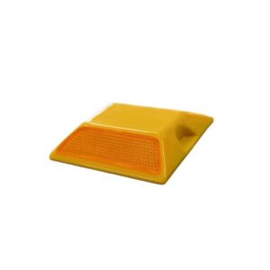 Tacha Reflectiva Amarilla ABS+PMMA, 10*10*2 cm x 10 Unid